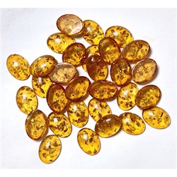 Кабошоны 13x18 овальные из янтаря коньячный цвет - фото 223550
