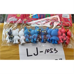 Брелок резиновый (LJ-1053) мишка 120 шт/блок - фото 223574