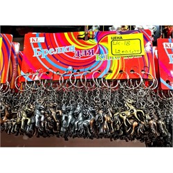 Брелок металлический (LK-18) лошади 3 цвета 120 шт/блок - фото 223604