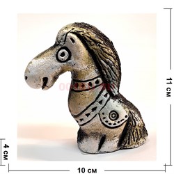 Лошадка из шамота (03) символ 2026 года 11x10 см - фото 223624