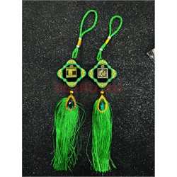 Подвеска мусульманская (HR-B100) Кааба зеленая квадратная 12 шт/упаковка - фото 223660