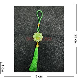 Подвеска мусульманская (HR-B104) зеленая в виде цветка 12 шт/упаковка - фото 223671