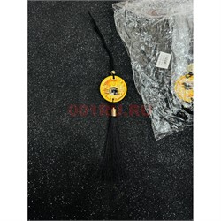 Подвеска мусульманская (HR-B117) Кааба желтая круглая 12 шт/упаковка - фото 223680