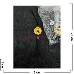 Подвеска мусульманская (HR-B117) Кааба желтая круглая 12 шт/упаковка - фото 223681