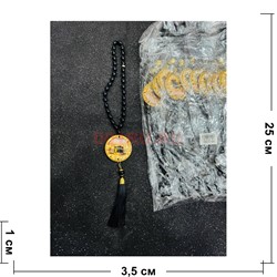 Четки-подвеска мусульманские (HR-B106) черные с Каабой 12 шт/упаковка - фото 223691