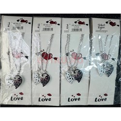 Подвеска кулон магнитная (BS-2731) кошечки в виде сердца 12 пар/упаковка - фото 223707