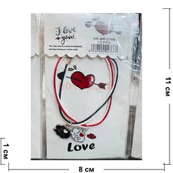 Парные браслеты (BR-2766) I Love You 12 пар/упаковка - фото 223722