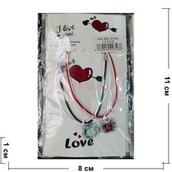 Парные браслеты (BR-2756) кошечки 12 пар/упаковка - фото 223724