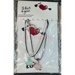 Парные браслеты (BR-2755) ракушки 12 пар/упаковка - фото 223727