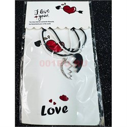 Парные браслеты (BR-2759) сердце половинки 12 пар/упаковка - фото 223735