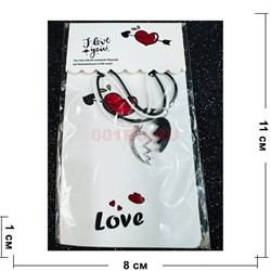 Парные браслеты (BR-2759) сердце половинки 12 пар/упаковка - фото 223736