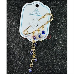 Булавка со стразами (BP-3076) от сглаза 12 шт/упаковка - фото 223749