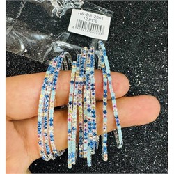 Браслет металлический со стразами (BR-2661) микс цветов 12 шт/упаковка - фото 223755