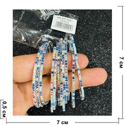 Браслет металлический со стразами (BR-2661) микс цветов 12 шт/упаковка - фото 223756