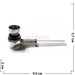 Трубка стеклянная D&K (8578) с пружиной - фото 223779