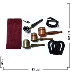 Трубка деревянная с подставкой и чехлом (новая коллекция) - фото 223781