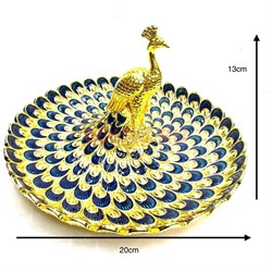 Поднос металлический Павлин цвет золото (вариант 2) - фото 223825