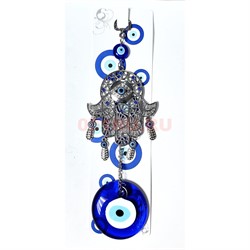 Подвеска от сглаза (NS-460) ладонь с большим сглазом - фото 223846