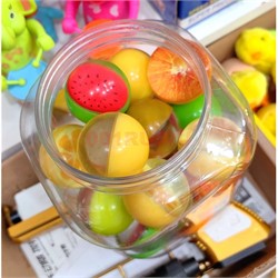 Мячики прыгуны 40 мм «фрукты» 25 шт/банка - фото 223848