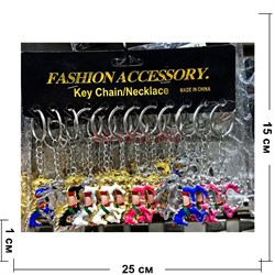 Брелок металлический (KY-B3) лошадки цветные 12 шт/упаковка - фото 223858