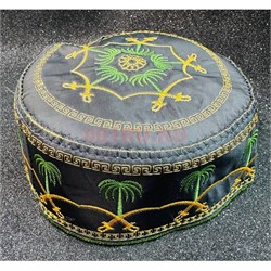 Тюбетейка мусульманская черная с узорами - фото 223875