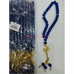 Четки мусульманские синие 33 бусины (CK-B28) стеклянные 12 шт/упаковка - фото 223909