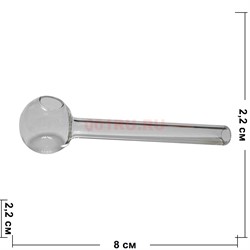 Трубка oil pipe стеклянная диаметр 23 мм длина 7 см (7/22/8) - фото 223935
