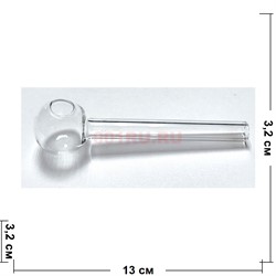 Трубка oil pipe стеклянная диаметр 32 мм длина 12 см (13/32/12) - фото 223941
