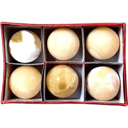 Шарик из медового оникса 5 см 2 дюйма 6 шт/упаковка - фото 223950