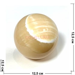 Шарик из медового оникса 12,5 см 5 дюймов - фото 223955
