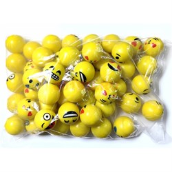 Мячик прыгун 40 мм Смайлики 50 шт/упаковка - фото 223962