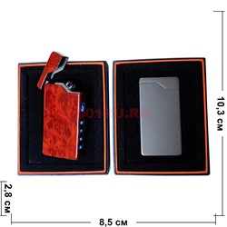 Зажигалка USB разрядная классическая цвета в ассортименте - фото 223965