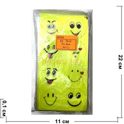 Светоотражающие наклейки (GK-7037) смайлики 8-в-1 50 мм 100 листов/упаковка - фото 223976