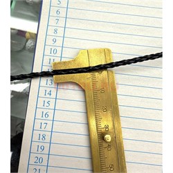 Гайтан черный 70 см крученый кожзам 3 мм 100 шт/упаковка - фото 223989