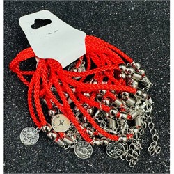 Браслет с красной ниткой знаки зодиака 12 шт/упаковка - фото 224009