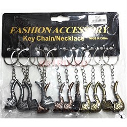 Брелок металлический (KY-865) трубка 3 цвета 12 шт/упаковка - фото 224029