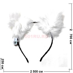 Ободок светящийся с пухом - фото 224051
