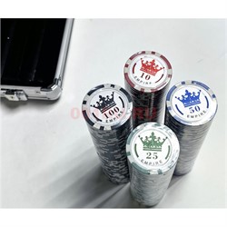 Набор для покера 200 фишек (11,5  гр) в кейсе - фото 224058