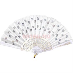 Веер с наклейками пайетками (NS-435) цвета в ассортименте 12 шт/упаковка - фото 224080