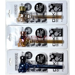 Трубка стеклянная с черепами цветная + сеточки - фото 224089