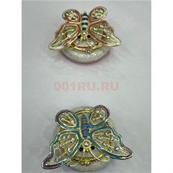 Шкатулка со стразами (QF-2093) бабочка металлическая - фото 224104