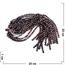 Бычий глаз 10 мм натуральный минерал 36-38 бусин - фото 224138
