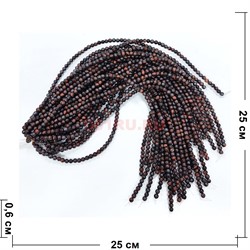 Бычий глаз 6 мм натуральный минерал 60-65 бусин - фото 224142