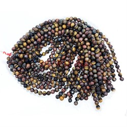 Три глаза 10 мм натуральный минерал 36-38 бусин - фото 224151