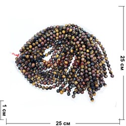 Три глаза 10 мм натуральный минерал 36-38 бусин - фото 224152