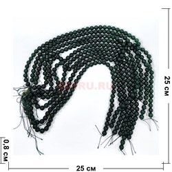 Зеленый кварц 8 мм натуральный минерал нитка 46-48 бусин - фото 224168