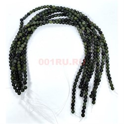 Жадеит 6 мм натуральный минерал нитка 60-65 бусин - фото 224195