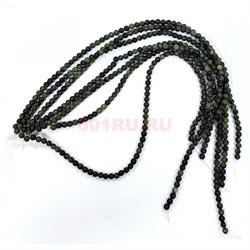 Жадеит 4 мм натуральный минерал нитка 70-75 бусин - фото 224197