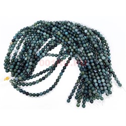 Зеленая яшма 8 мм натуральный минерал нитка 46-48 бусин - фото 224201