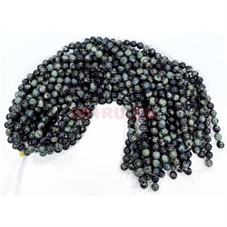 Яшма камбаба 10 мм натуральный минерал нитка 36-38 бусин - фото 224209